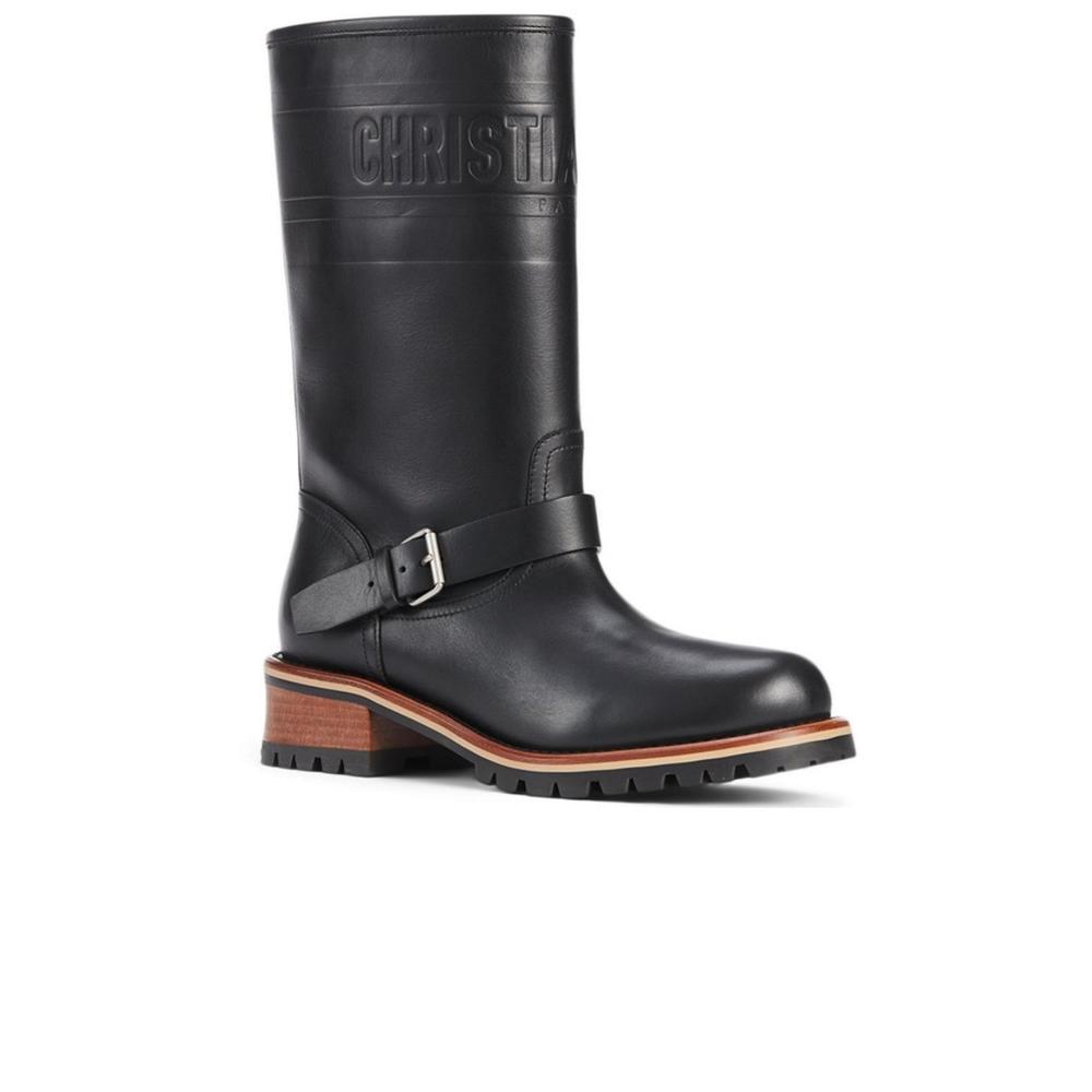 Dior - Quest Leather Mid-Calf Boots - IT 40 - Picture 1 of 5